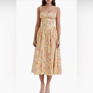 House of CB Tatiana Butter Print Midi Sundress